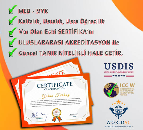 MEB, MYK, Kalfalık, Ustalık, Usta Öğretici ve YÖK Serti